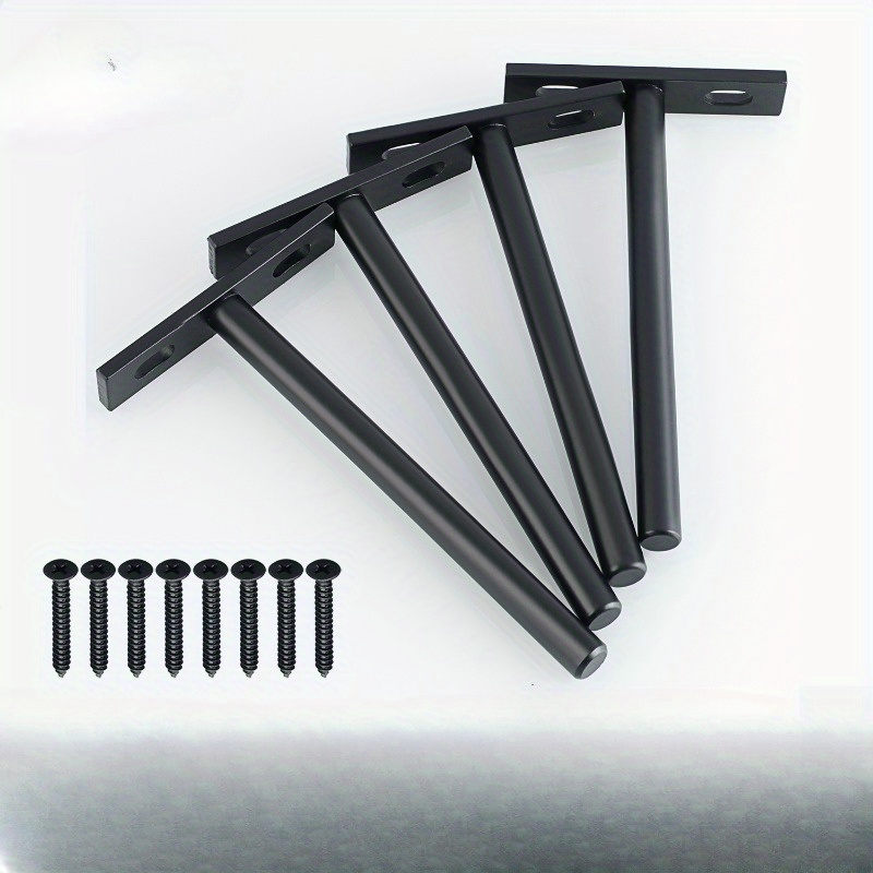 

4pcs Metal Floating Shelf Brackets, Invisible Nail-fixed Wall Mounted Brackets, Hidden Shelf Supports For Home Decor