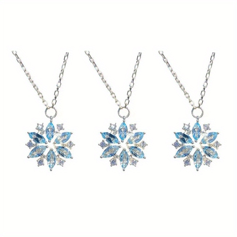 

3pcs Pendant Necklace - Chain Jewelry With Decorative Accessories For Christmas Birthday Gifts - Ideal For Girls And Women