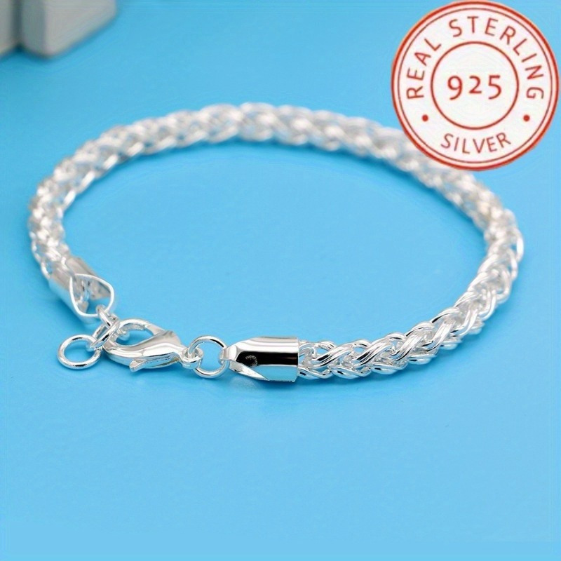 

Vintage Chain Bracelet In S925 Silver, Suitable For Men And Women As A Stylish Accessory, Elegant Jewelry.