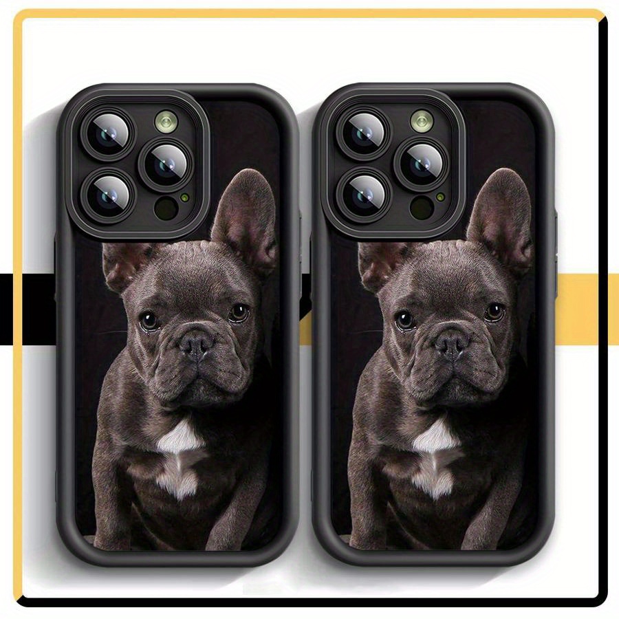 

Cute French Bulldog Phone Case For Pro Max Protective Silicone Casing 16pro High-quality 16plus Soft Shockproof Cover