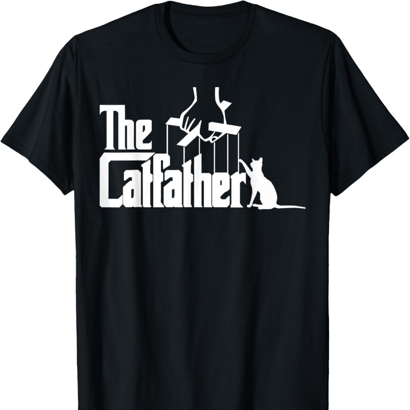 

Mens Funny Catfather Fathers Day Cat Lover Gift Men's Short Sleeve T-shirt 100% Cotton