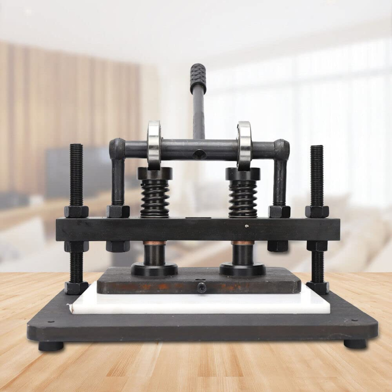 Manual Leather Cutting Machine Manual Punching Machine 0-100mm Thickness Pressure Stroke 15mm Feed Width 31cm Embossing Machine For Leather Fabrics