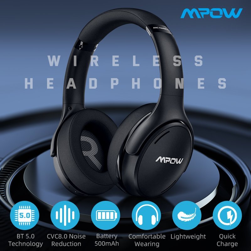 Active Noise Cancelling Headphones Mpow H19ipo Anc Wireless