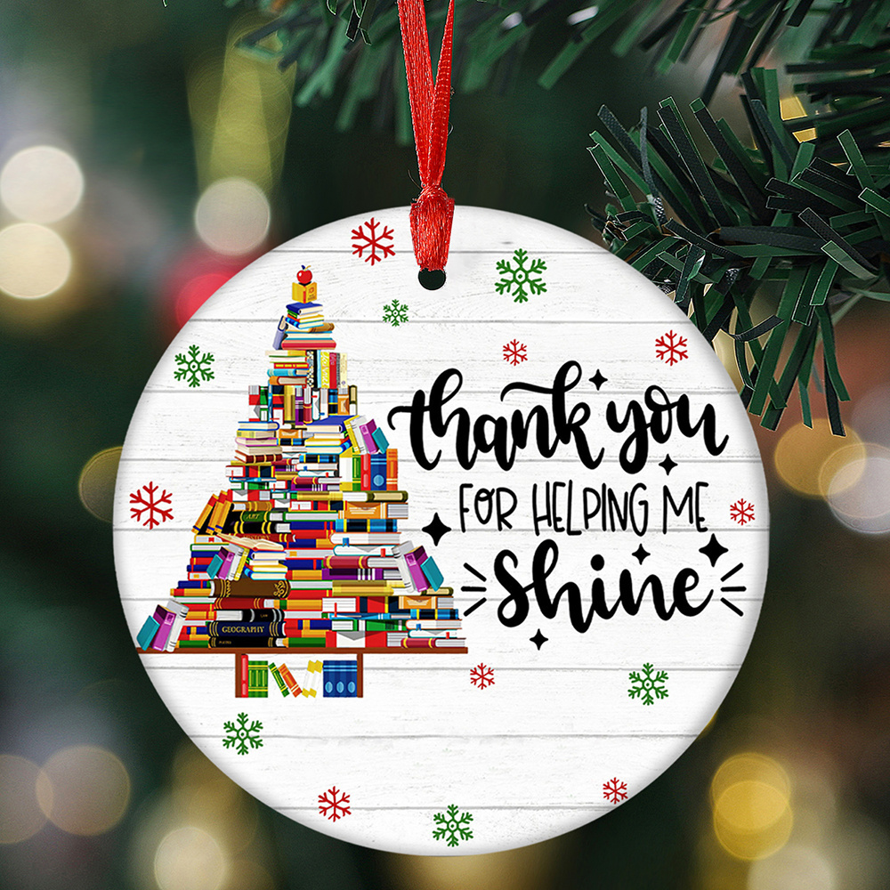 

Teacher Appreciation Christmas Ornament - ' You For Helping Me Shine' Decor, Teacher & , Christmas Decor, For Christmas