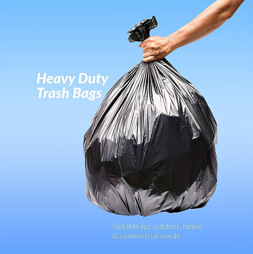 popular   heavy duty 35 gallon black plastic trash bags multipurpose disposable garbage bags for   supermarket use ideal for living room bedroom outdoor bathroom kitchen xx pack details 3