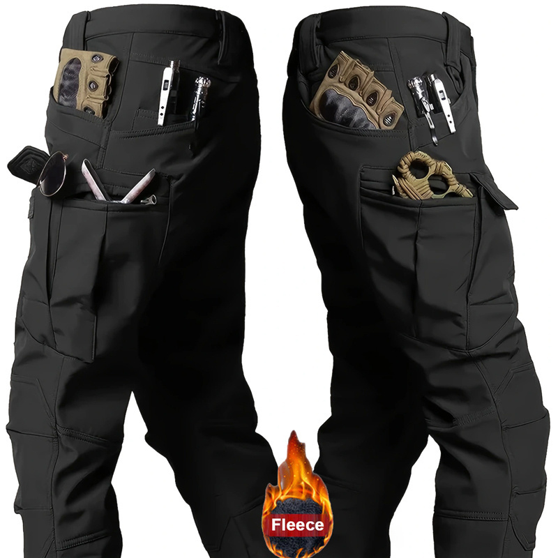 

Men's & Outdoor Pants - Multi-pocket, Warm Fleece Lined For Winter Hiking, Training & Sports