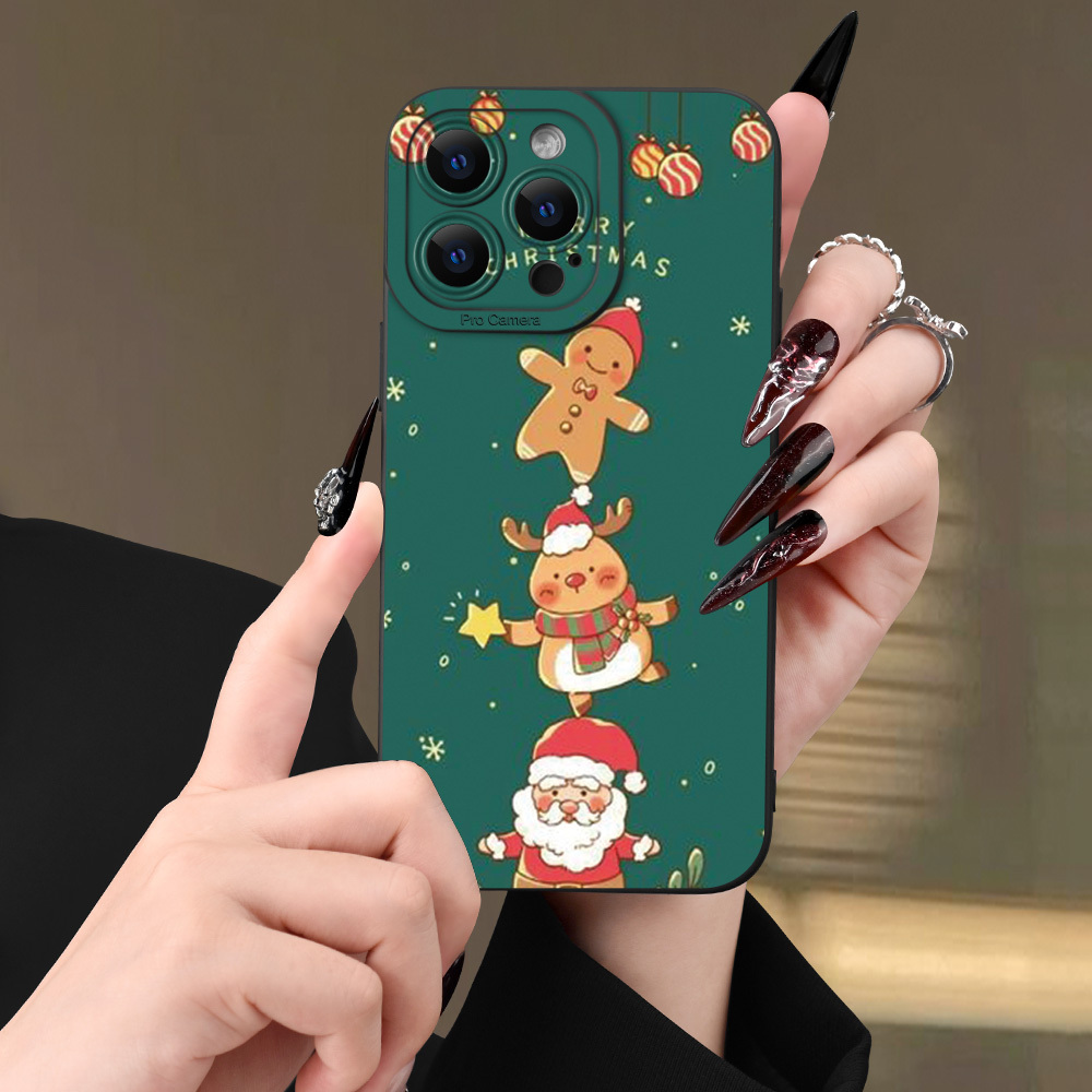 

Uv Painted Christmas Pattern Fun And Phone , Suitable For /16plus/16pro/16promax, 15, 14, 13, 12, 11