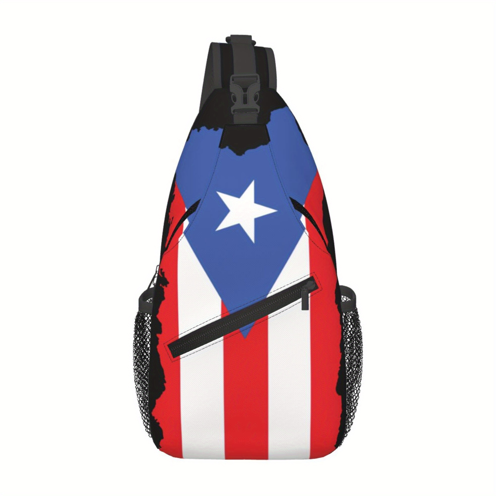 

Puerto Flag Fashionable Men's Large Capacity Chest Bag, Shoulder Bag, Crossbody Bag, Sports Bag, Travel Bag, Suitable For , Travel, Work, Campus, Etc