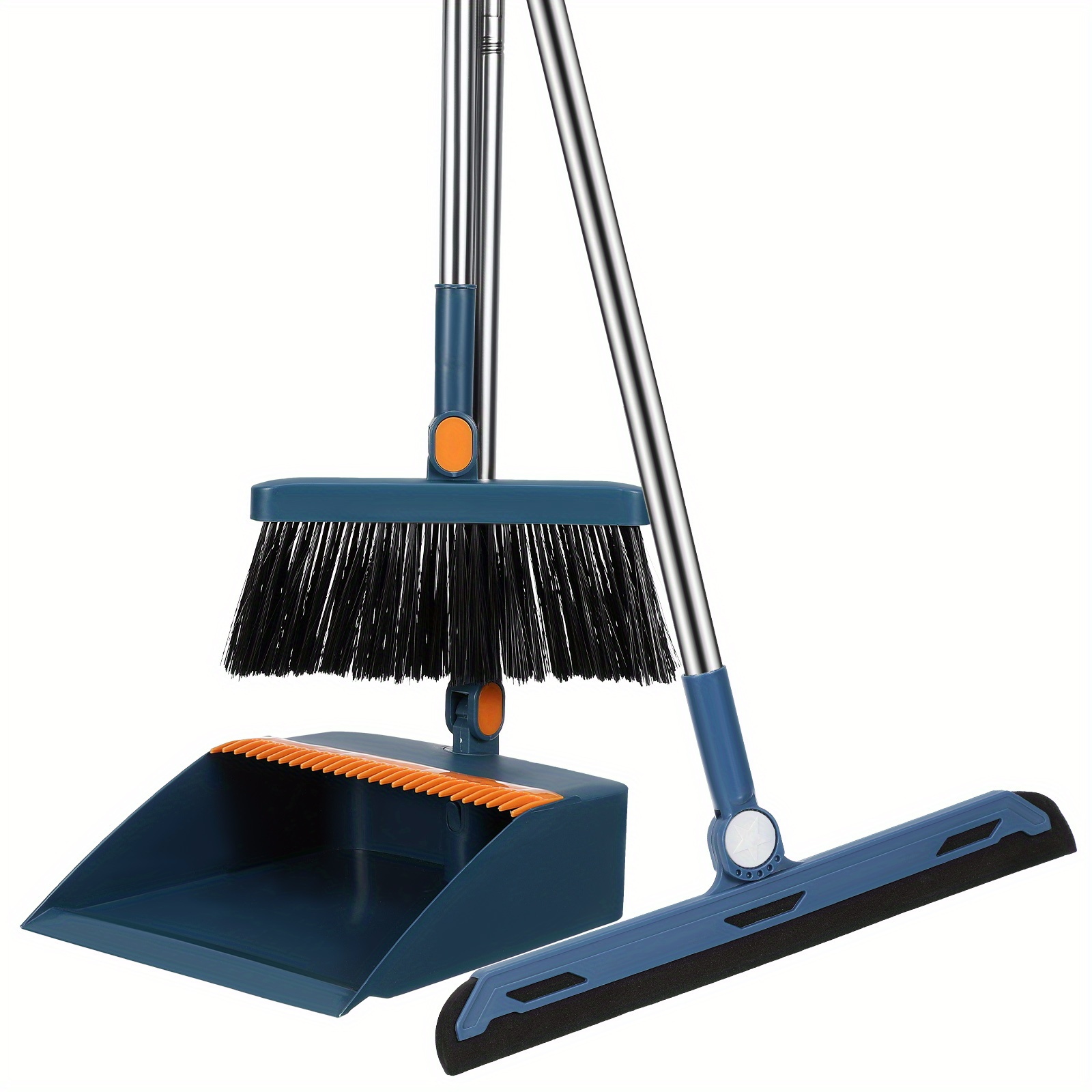 TEMU 1 Set Broom And Dustpan Set Folding Broom And Dustpan Kit