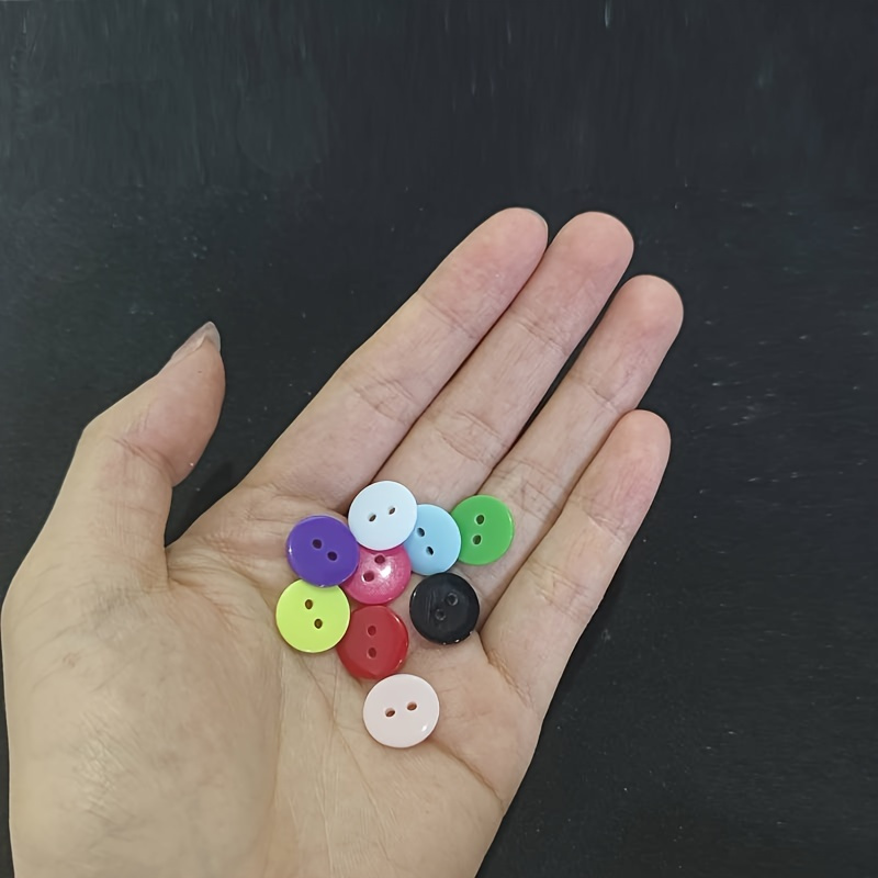 

100pcs Assorted Colors Resin Buttons - -hole For Sewing, Diy Crafts & Clothing Decorations