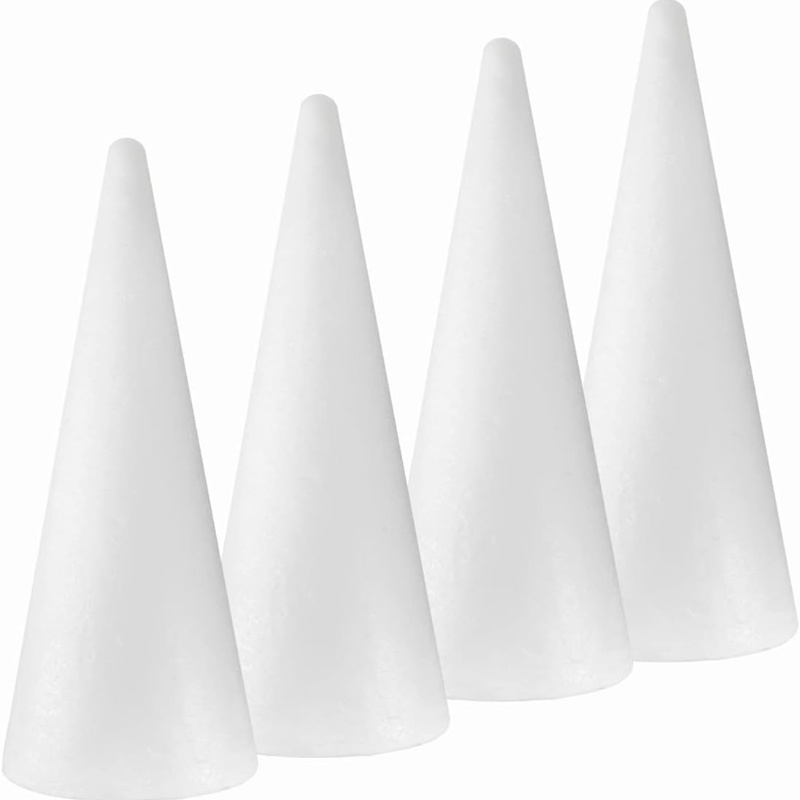 

4pcs Polystyrene Foam (4.6x15.4in) - Foam For Diy , Christmas Decor, School & Wedding Favors