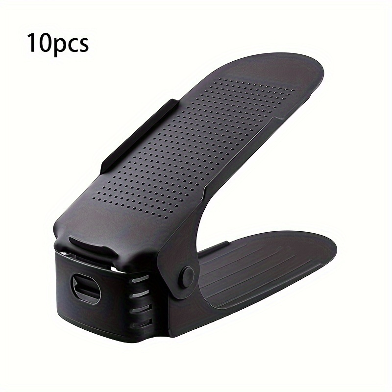 TEMU 10-Pack Organizador de Sapatos Ajustável - Policloreto de Vinila, Armazenamento Multifuncional de Sapatos para…: retailer-supplied image