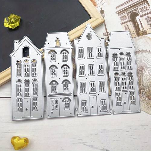 thanksgiving christmas new year 1pc houses metal cutting dies for card making embossing paper photo album stamps craft templates moulds