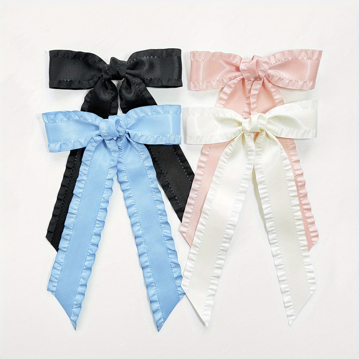 

For Lotus Leaf Bow Ribbon Hair Clip, Elegant And Feminine Style, Hair Accessory For The Back Of