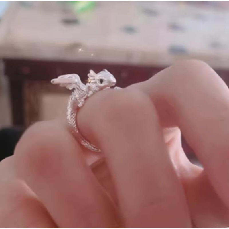 

Bague ajustable de dragon de en couleur – Bijou de design de dragon métallique enchanteur pour accessoires de et de crochet