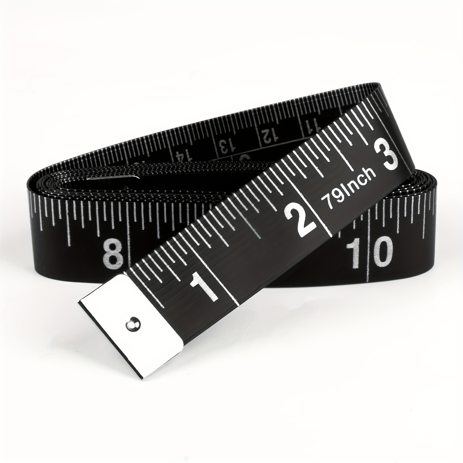 

1pc Dual-sided Black/yellow Measuring Tape, 59-inch/150cm Pvc Material, Double Scale For Body Measurement And Sewing