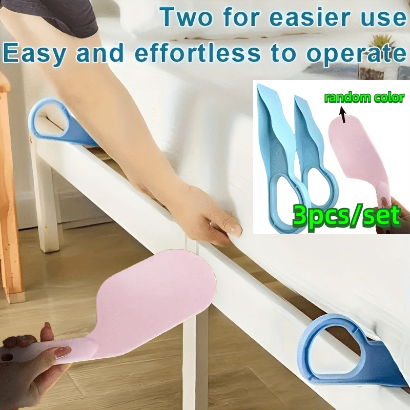 3pcs set 2pcs bed raising device 1pc flat bed shovel bed raising tool for saving   in making bed sheets home bed raising tool a tool set   to   and home bed sheet arrangement details 1