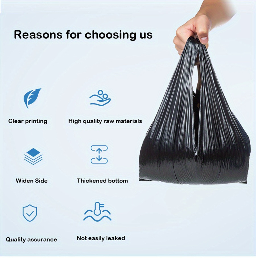   pack heavy duty trash bags 8 66 x 13 77 10 23 x 16 53 inches multipurpose hdpe garbage bags for kitchen bathroom pet toilets   car use disposable waste sorting bags details 0