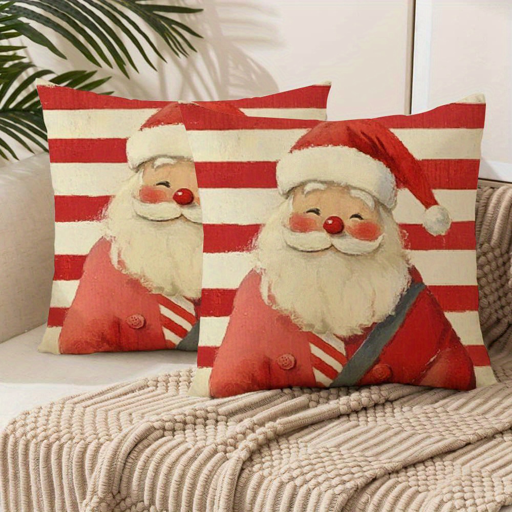 

Set Of 2 Christmas - , & Snowman For And Decor, Polyester Zip