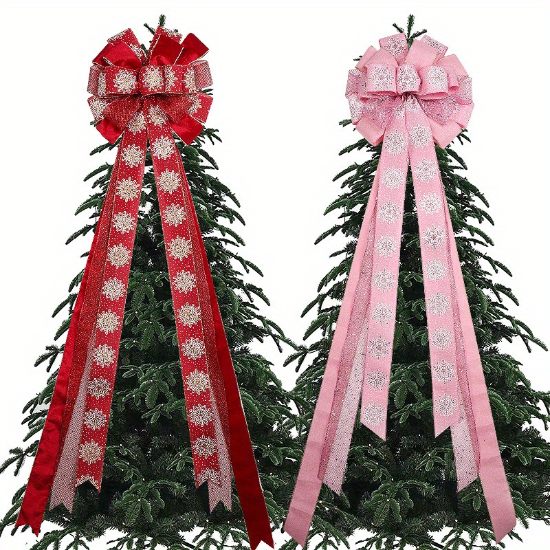 

Extra Large Christmas Bow Decoration, 113cm Ribbon Bow For Holiday Ornament, Polyester No-electricity Decor For Christmas, New Year, Valentine's Day, Universal Celebrations, Day - Pack Of 1