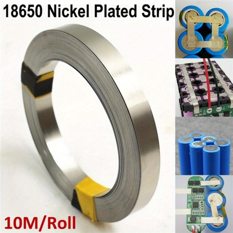 Cinta De Tira De Acero Chapado En Níquel Puro De 0,1 Mm X 5 Mm, 2