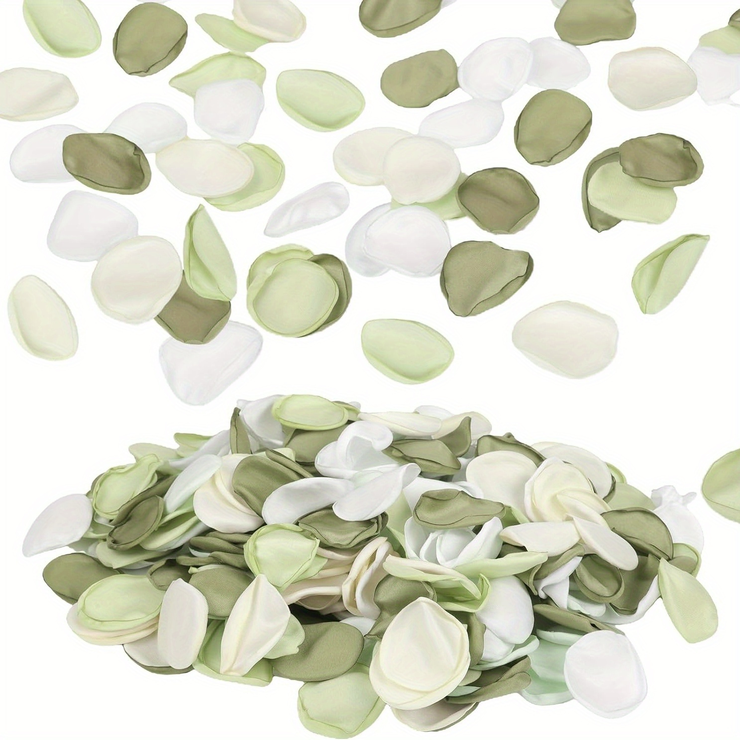 E-shop 110 Stück Rosenblüten für Hochzeit, Grüne Kunstblütenblätter, Hochzeitsblumenblätter für Blumenmädchen, Gangdekoration, Tischdekoration,