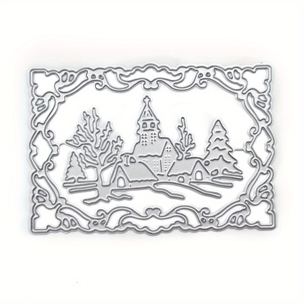 Image of Thanksgiving, Christmas & New Year 1pc Christmas Winter Die Cuts - Metal Cutting Dies For Card Making, Scrapbooking Stencils Nesting Die For Festival Embossing Photo Album Cards