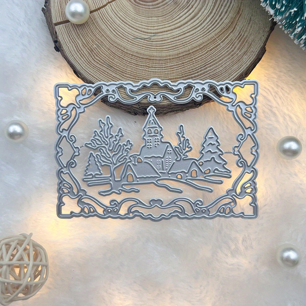 

Christmas New Year 1pc Christmas Winter Die Cuts, Christmas Metal Cutting Dies For Card Making, Scrapbooking Stencils Nesting Die For Festival Chrismas Embossing Photo Album Cards Making