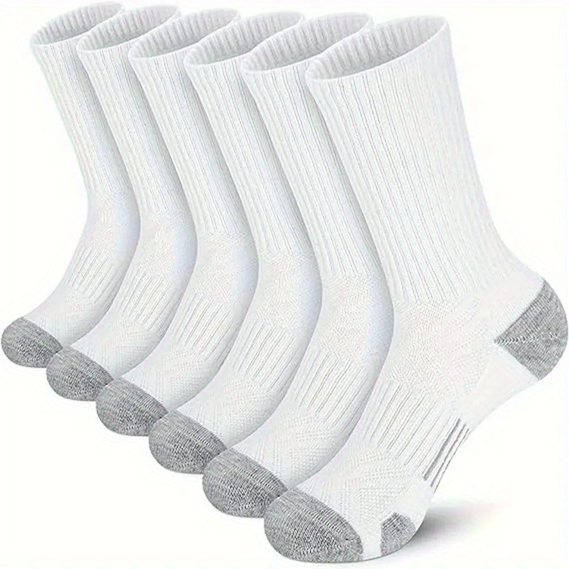 

6 Pairs Of Men's Long Socks For Autumn And Winter, Knee-high Sports Socks.