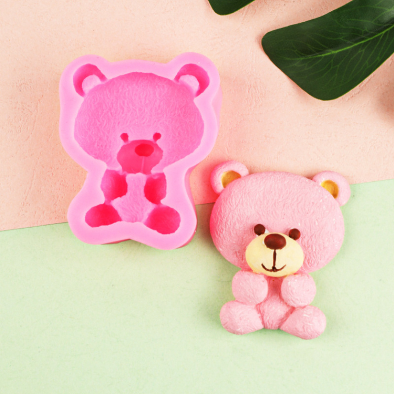 1pc large teddy bear silicone mold for cake decorating – adorable