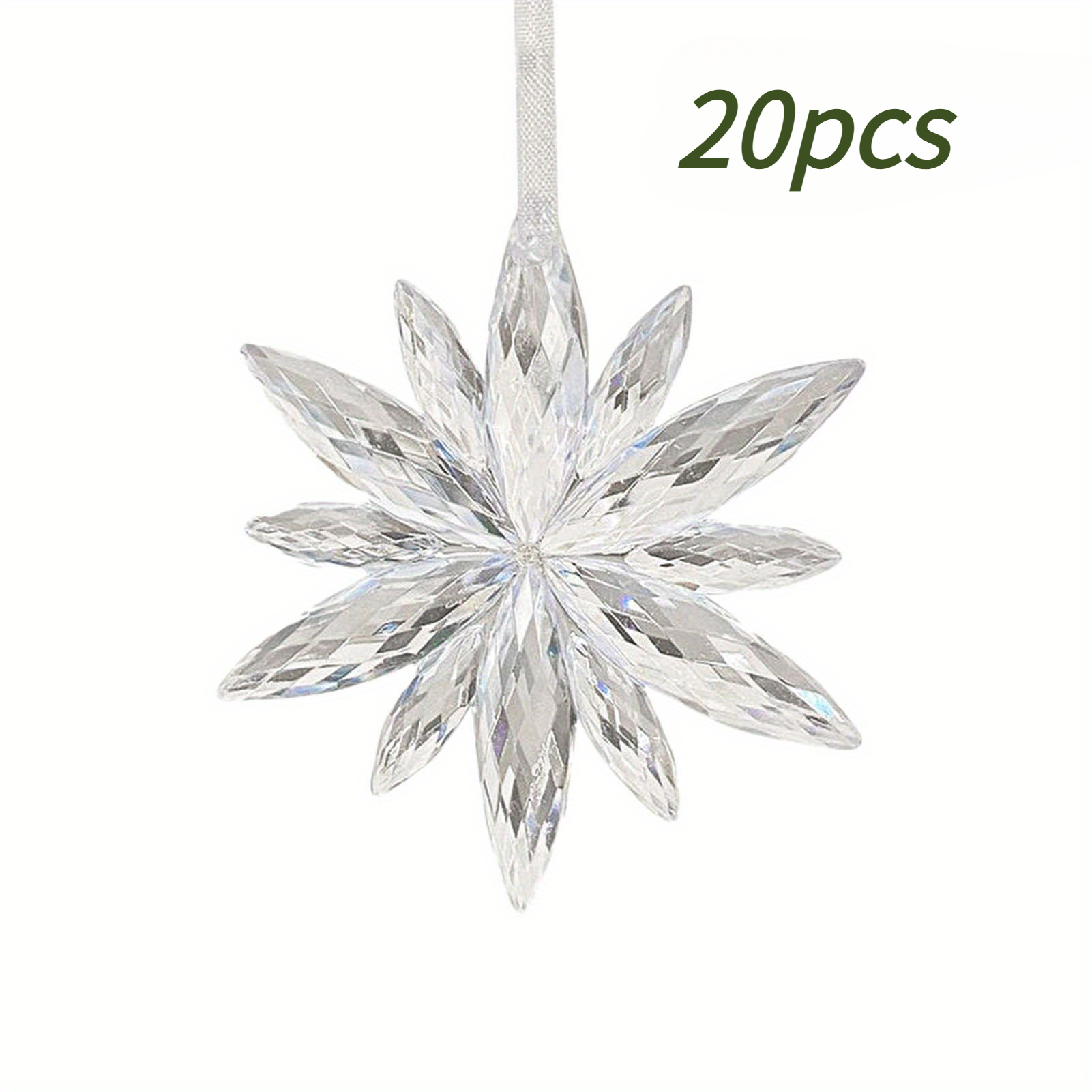 TEMU 10/20pcs Acrylic Ornaments For Christmas Tree - Pendants, , No Needed - For Decor