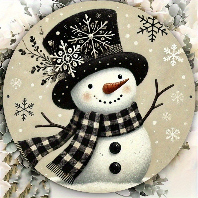 

1pc Vibrant Christmas Snowman Acrylic Sign - Great For Bedroom, Office Or Coffee Wall Decorations, Outdoor Christmas Holiday Party Scene Decorations, Winter Decorations, Gift