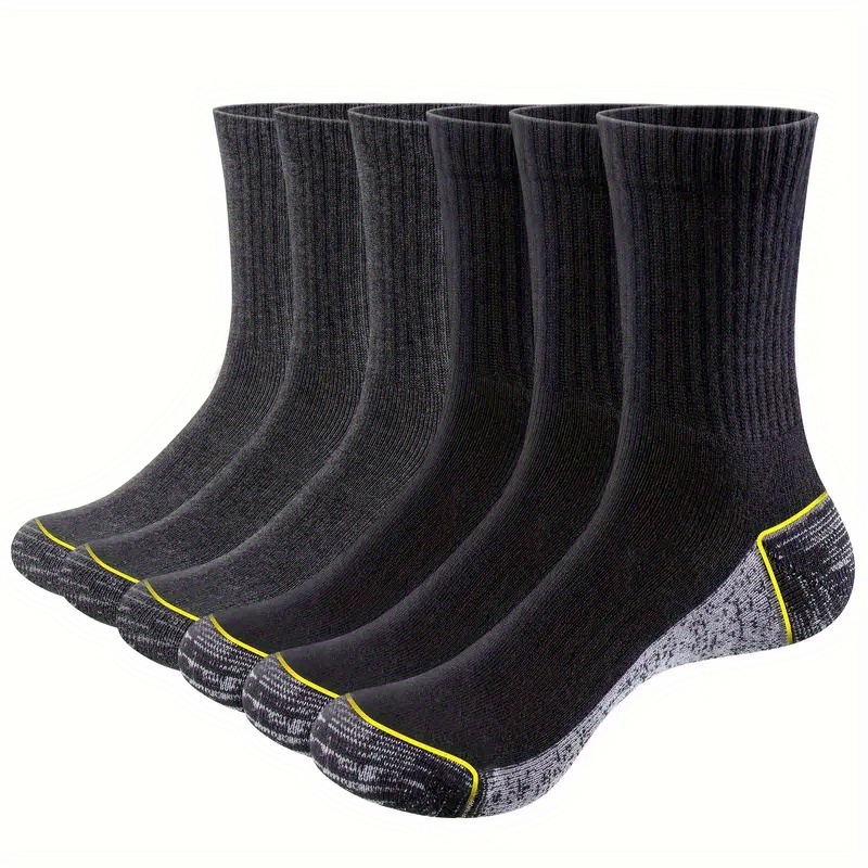 

Lot de 6 Chaussettes Montantes pour Hommes - Respirantes, Confortables pour & , Polyester de Couleur Unie
