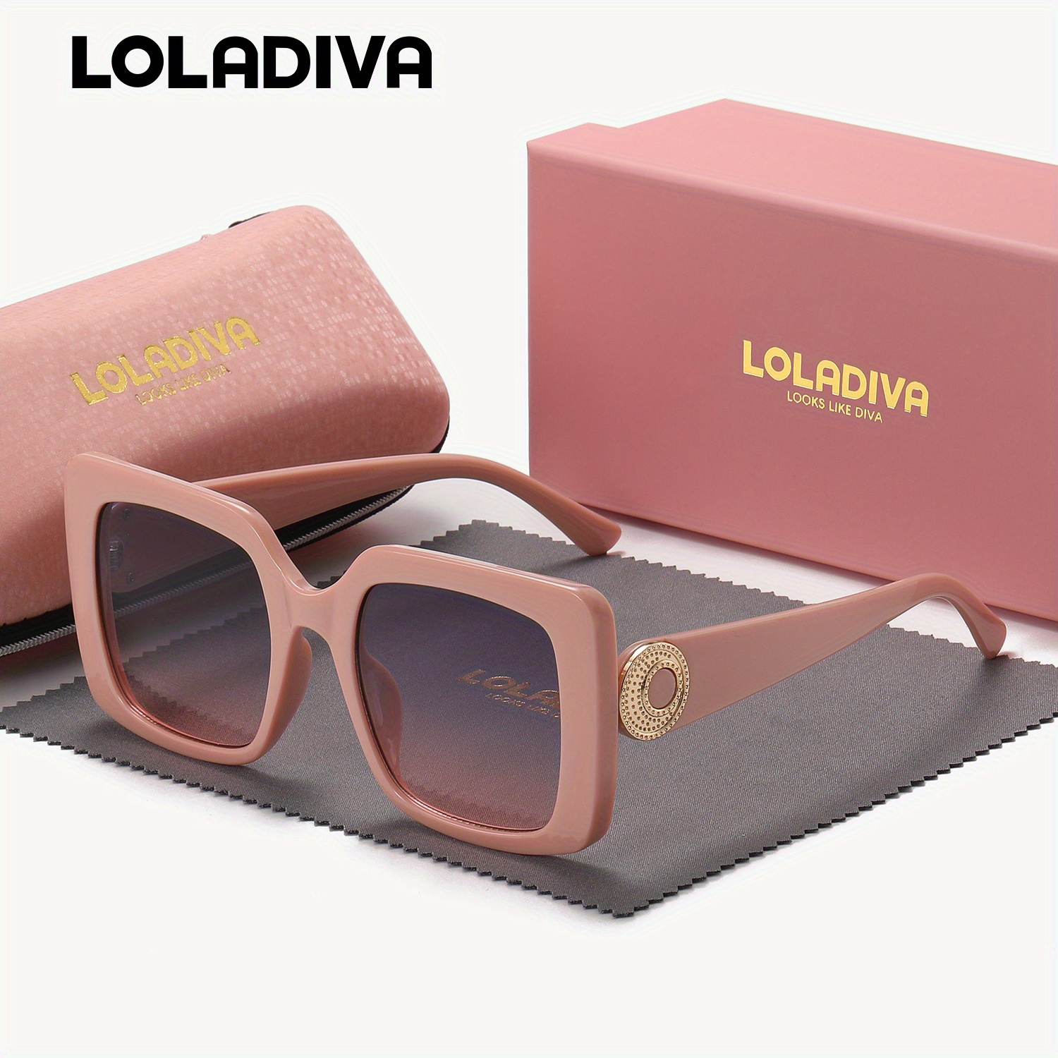 

Loladiva Chic Square Fashion Glasses For - Protection, Lens, Outdoor Parties, Loladiva