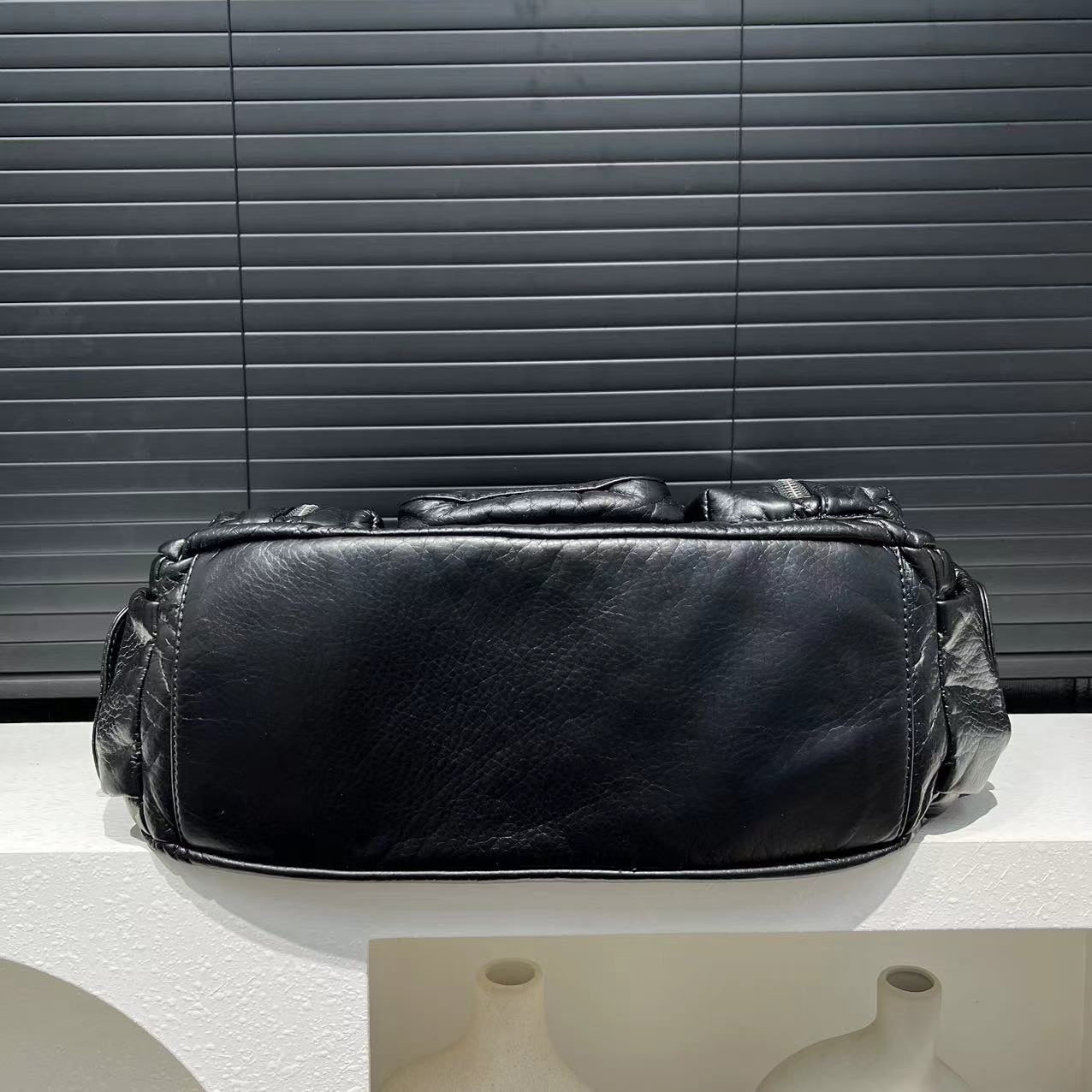 バッグ 90s 00s vintage tote bag black leather GUESS Black Nylon Shoulder Bag Tote Purse Zipper Y2K VTG