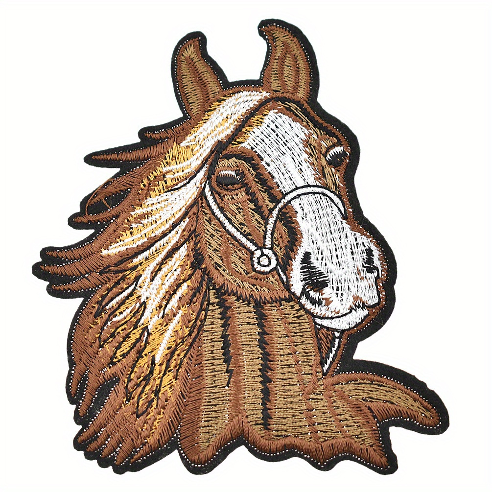 

1pc Small Horse Head , Animal Applique, Sewing Iron-on Patch For Clothing And Bags, Artwork, Crafts, No Adhesive