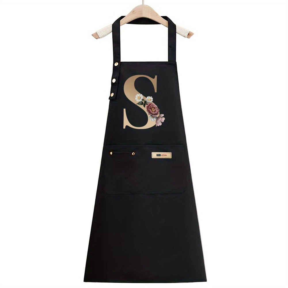 Polyester Apron With Adjustable Shoulder Straps And Large Pockets, Professional Apron For Cooking, Gardening, Painting, Baking, Restaurants, Essential For Holidays - Christmas Gift