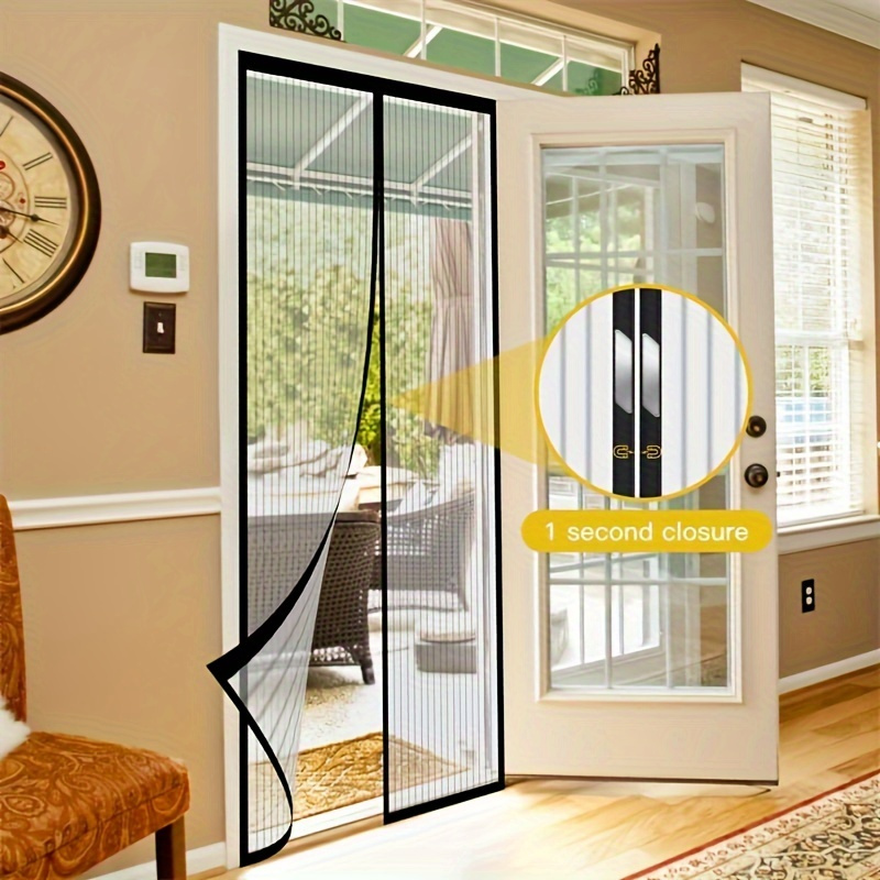 

Heavy-duty Magnetic Screen Door With Seamless Mesh - Retractable, Pet-friendly,