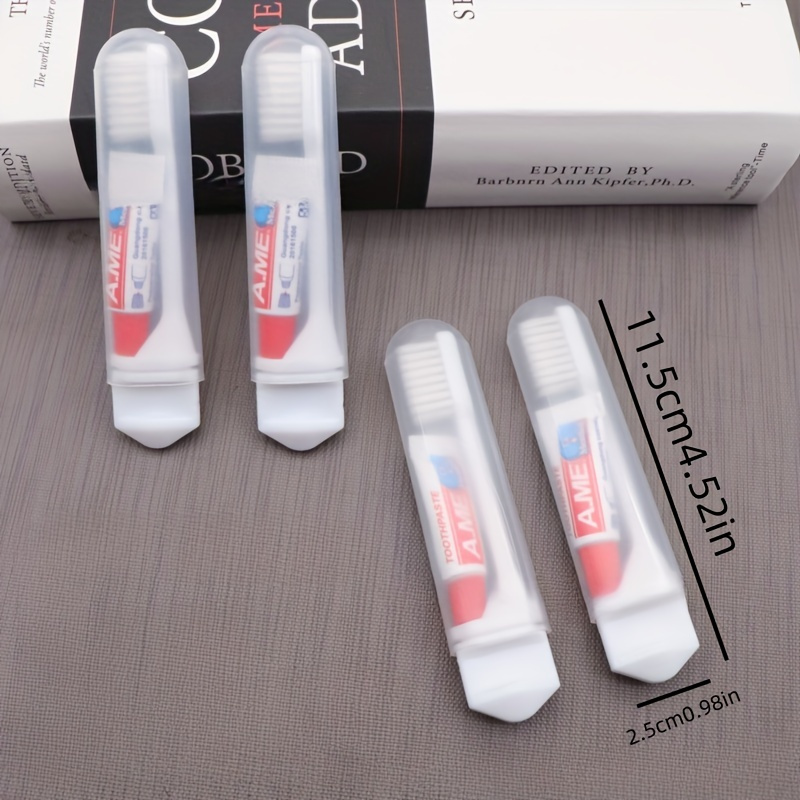 12pcs Portable Folding Toothbrush Set with Soft Bristles and Toothpaste