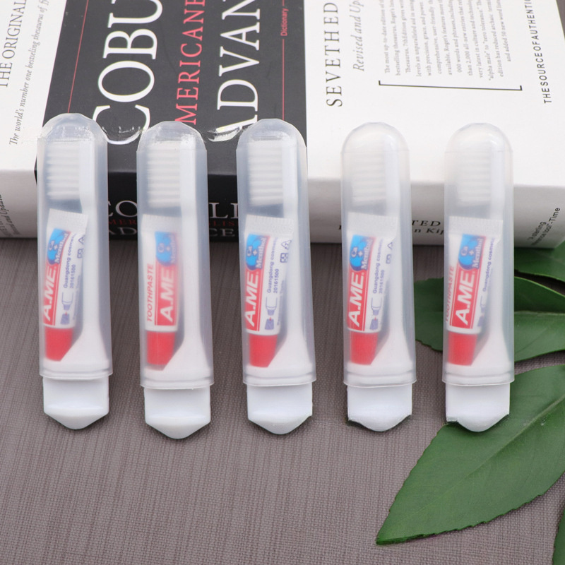 12pcs Portable Folding Toothbrush Set with Soft Bristles and Toothpaste