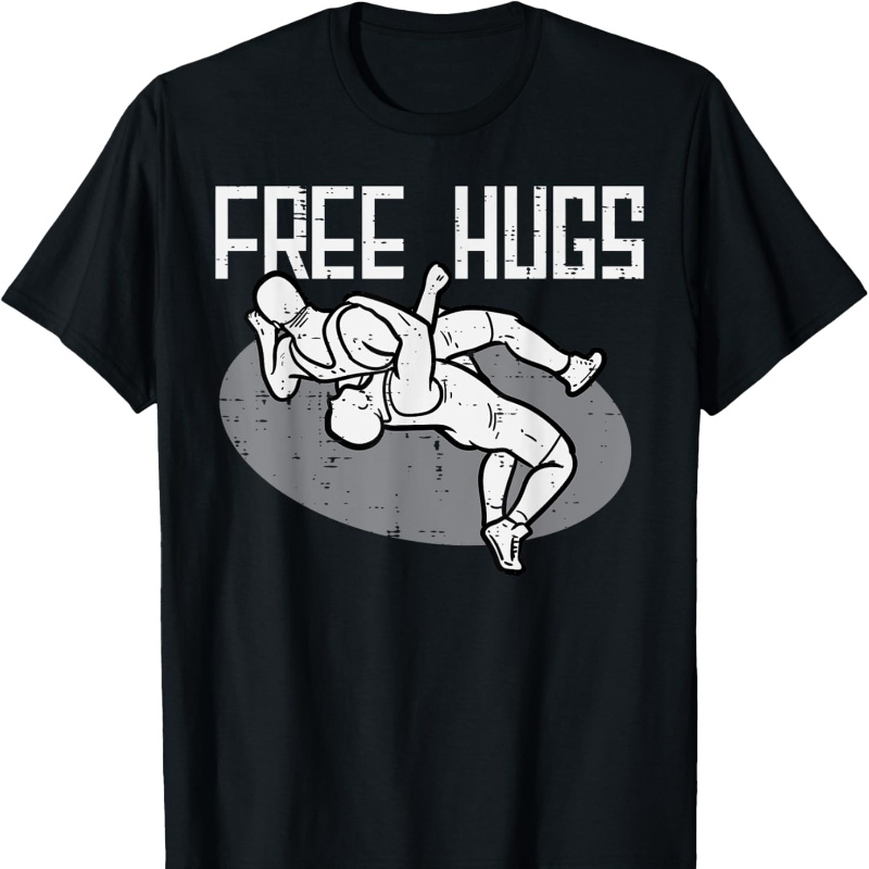 

Wrestling Funny Men Women Boys Kids Men's Cotton T-shirt With Round Neck Classic Prints