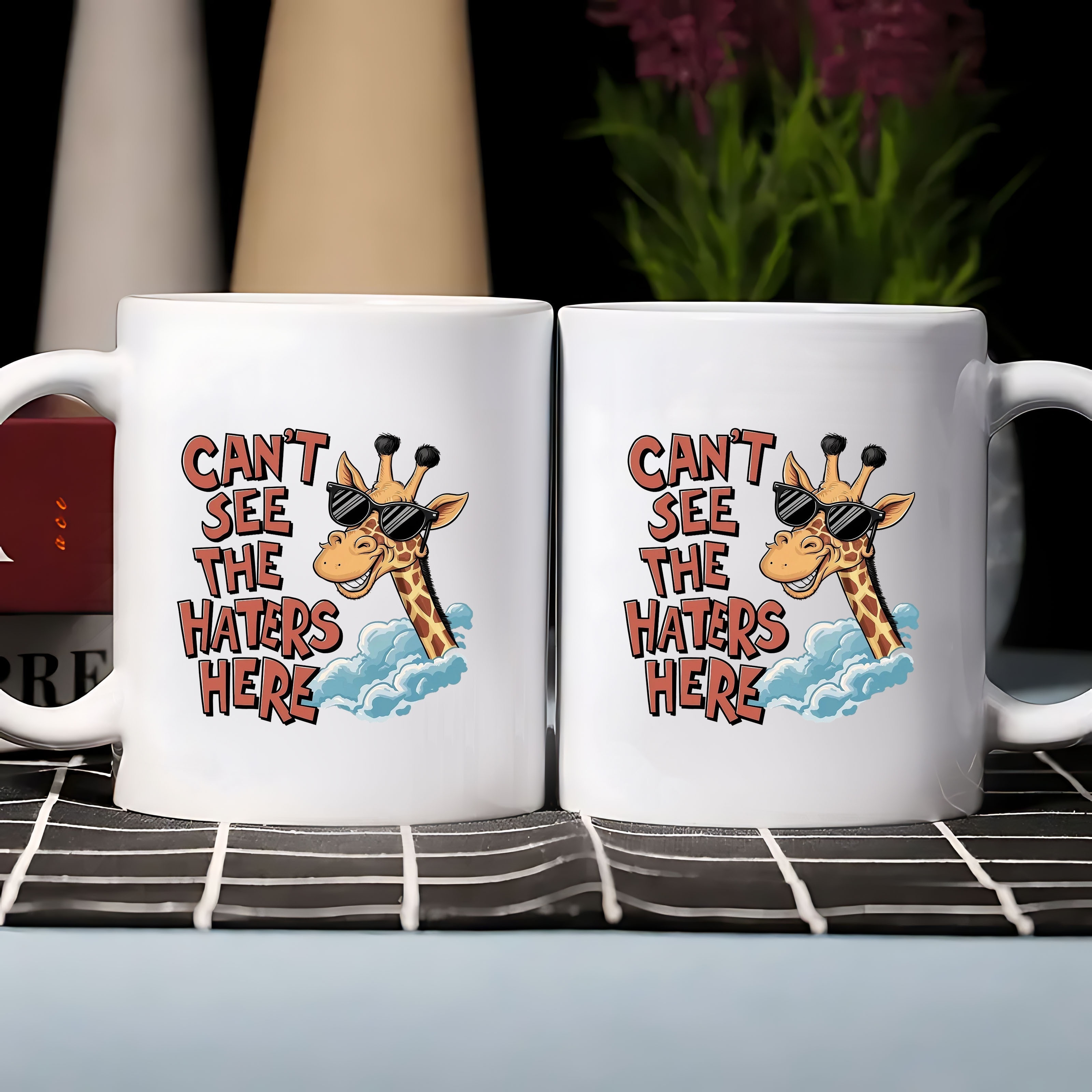 

1pc, Novelty Mugs, Can' Here, Personalized Mugs, Funny , 11oz, Universal, Graduation Season Gifts, Gifts For Family, Friends, Colleagues, Teachers, White Mugs For Kitchen, Travel, Giraffe