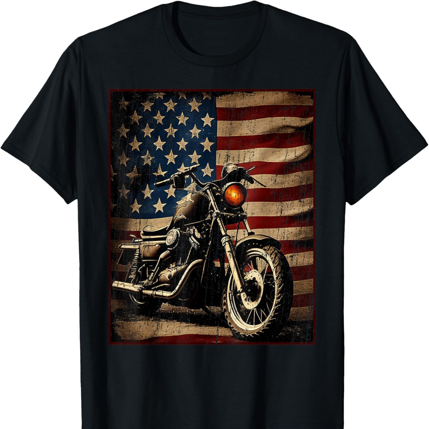 

Flag Retro Biker T-shirt Cotton Diy Men's Soft Breathable Comfortable Casual Sports And Christmas Gifts