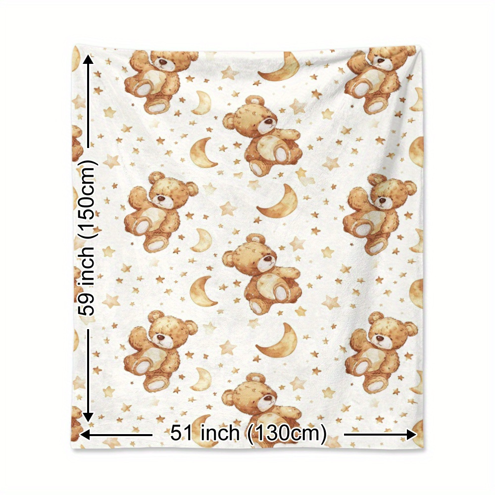 TEMU en peluche et couverture en flanelle - Motif aquarelle avec étoiles, couverture douillette toute pour , le camping, les , et - Impression