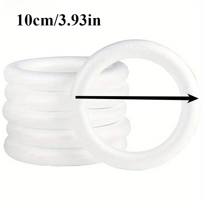 TEMU 20pcs Polystyrene Foam Wreath Rings For Diy Christmas & Wedding Decorations - ' Crafts, Party Garlands & Holiday Ornaments