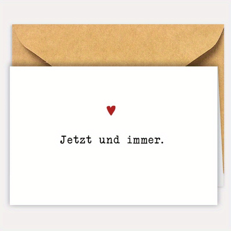 Image of German-inspired Engagement Love Card - Christmas, Weddings & Special Occasions - Ideal Gift For Boyfriend, Girlfriend, Husband, Wife