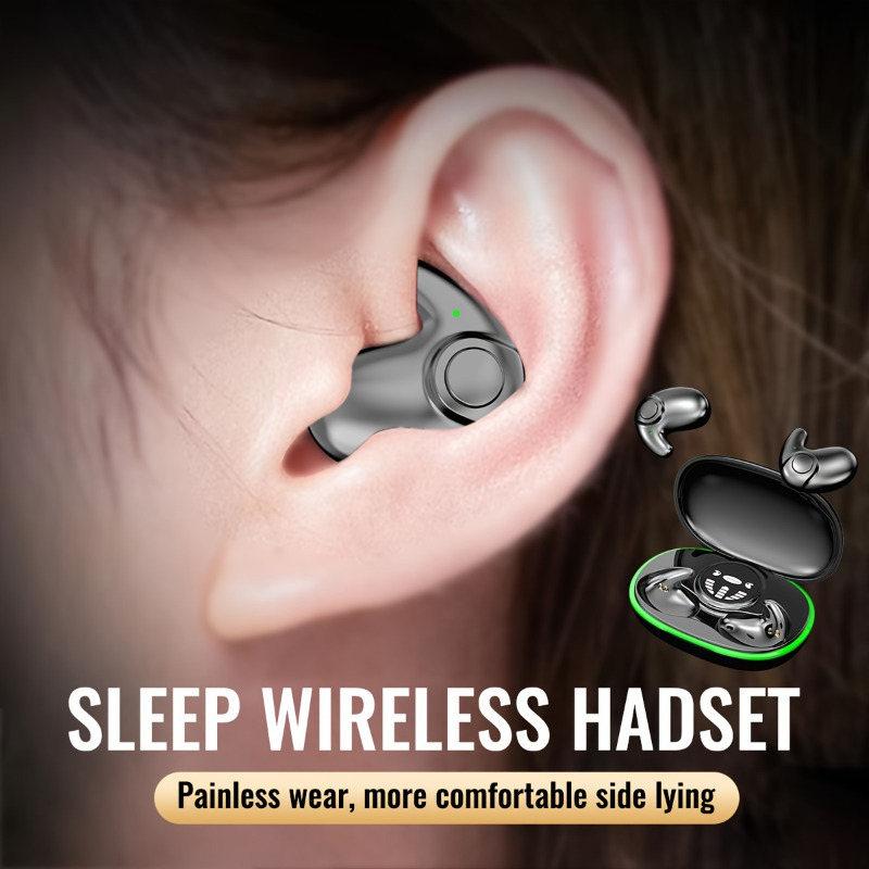 

Ultra-thin Sleep Wireless Headphones, High- Sound, Loud Volume, , , Half-open Ear Cups, -free Cable, With Wireless Charging Case, Unisex