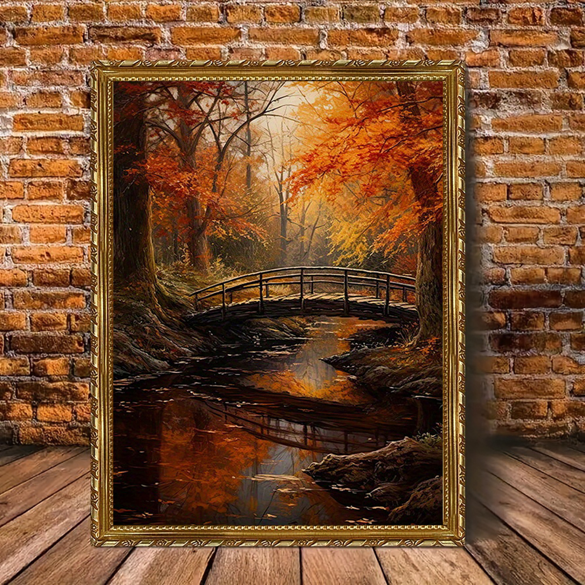 

Autumn Canvas Art - 12x16" Wall Decor For Home, Office, - Living Room, Bedroom, Kitchen, Bathroom - Ideal For Christmas, Halloween, Thanksgiving, Room Decor