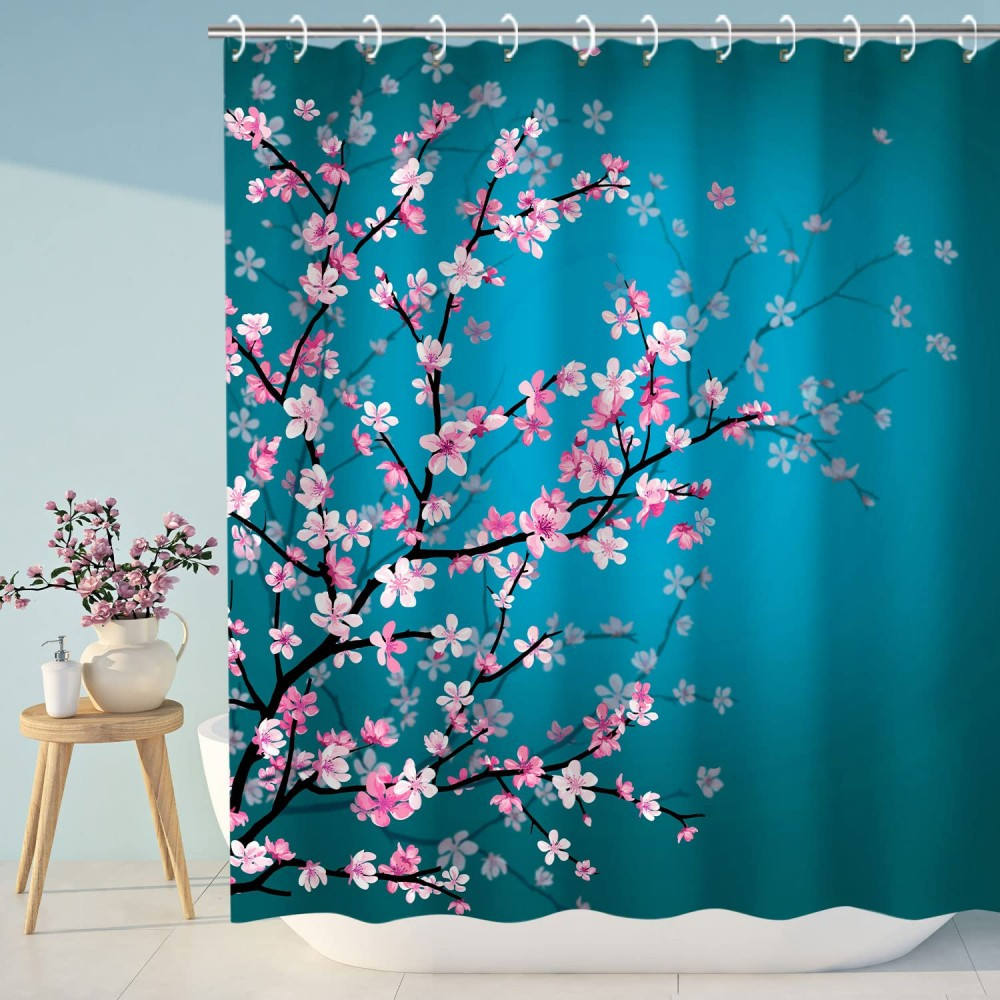 

de Douche Floral Étanche & - Polyester , Facile à Accrocher avec Crochets