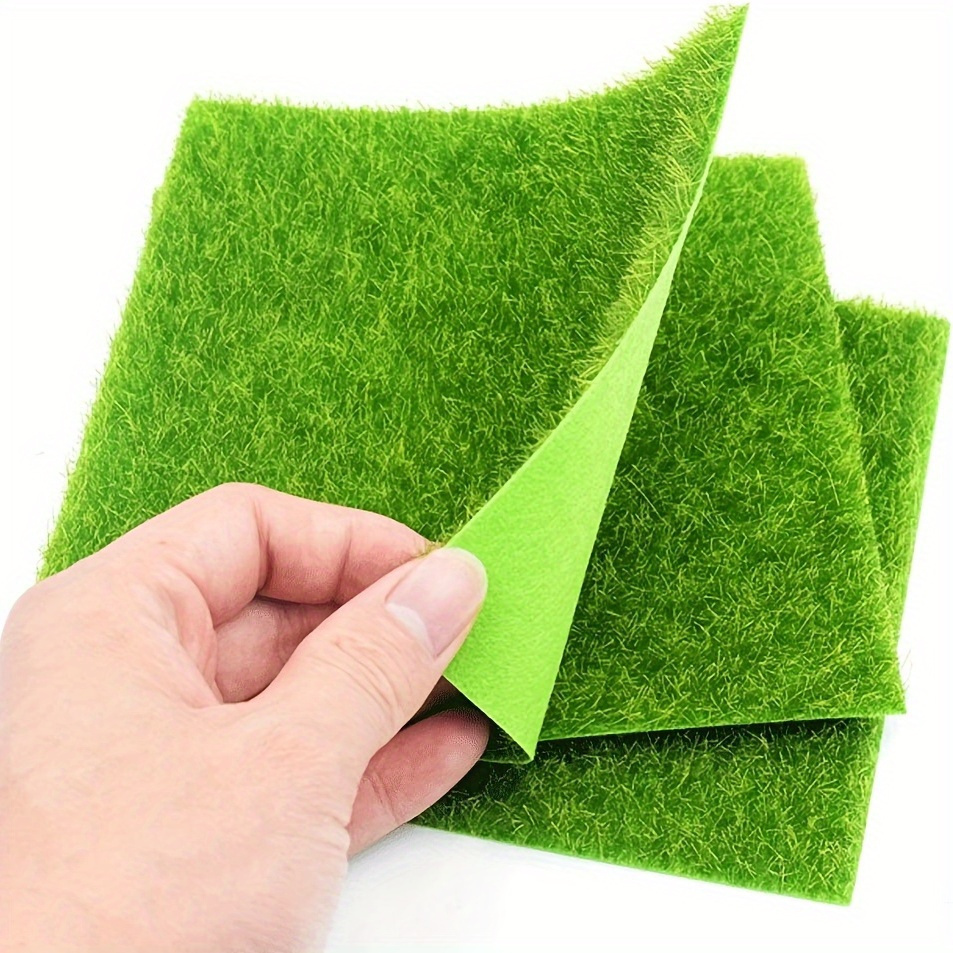 

Premium Artificial Grass Mat 6x6 Inches - Pp Craft Grass For Miniature Fairy Gardens, Diy Dollhouse Landscaping & Aquarium Decor